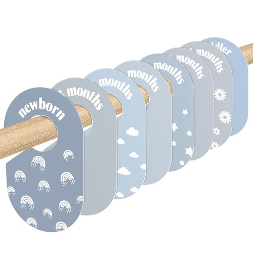 WSICSE 8 Pack Baby Closet Dividers, Nursery Organizer for Baby