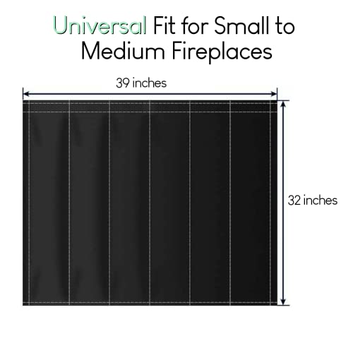Klonann Magnetic Fireplace Cover - Fireplace Blanket For Heat Loss - Fireplace Baby Proofing Draft Stopper - Fireplace Insulation Draft Cover - 39" By 32" (Black) #TOP1