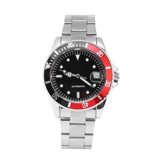 Akozon Winner Reloj Mecánico Automático para Hombre, Menos Reloj de Pulsera con Banda de Acero, Rojo y Negro (Cara Negra con semicírculo Rojo (W042602)) Akozon Winner Reloj Mecánico Automático para Hombre, Menos Reloj de Pulsera con Banda de Acero, Rojo y Negro (Cara Negra con semicírculo Rojo (W042602))