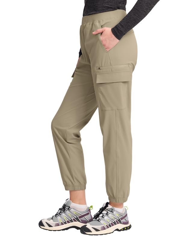 Pioneer Camp Wanderhose Damen Cargohose Outdoor Hose Langarm, Leichte Funktions-Cargohose mit UPF 100+, 6 Taschen und elastischem Bund für Wandern & Golf