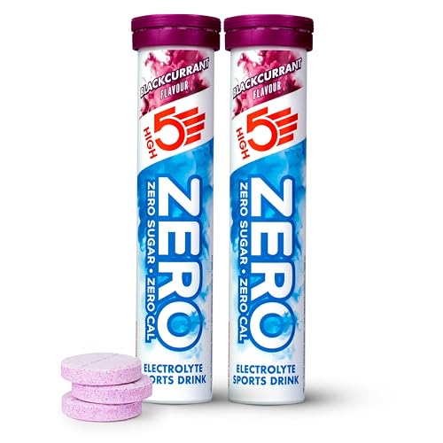 HIGH5 Zero Electrolyte Tablet - Hydration Tablets Enhanced with Vitamin C - 0 Calories & Sugar Free - Boost Hydration, Performance & Wellness - Blackcurrant, 20 Tablets (20x, Pack of 2)