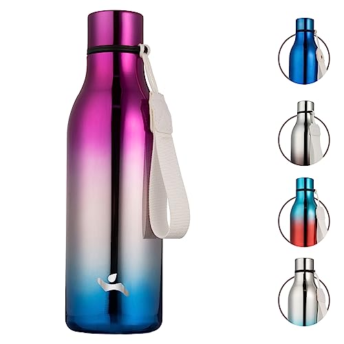 Image of Konokyo Insulated Water Bottle with Strap,18 oz Double Wall Stainless Steel Vacuum Bottles Metal Water Flask,Wonderland