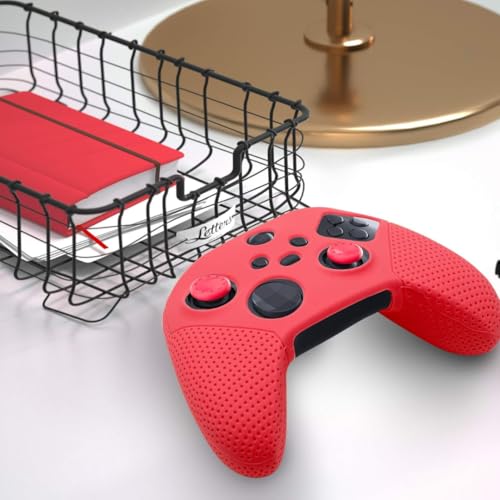Image of TMG X Series X /S Controller Skin,Anti-Slip Protector Compatible with Xbox Series X /S Controller-Silicone Cover with 2 Thumb Grips Caps (Red)
