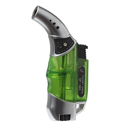 GuangFa Professional Mini 863 Color Random Butane Torch Ever Chef Creme Brulee Windproof Refillable Gas Butane Steel Adjustable Flame 1300°C/2500°F Cigar Light BBQ Welding Kitchen Cooking