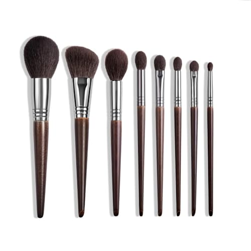 Lot de 8 pinceaux de maquillage professionnels en poils de chèvre naturels Brocha Maquaje Pedzle do Makijazu Blending Brushging Brush shader (8 pièces 24578111219)