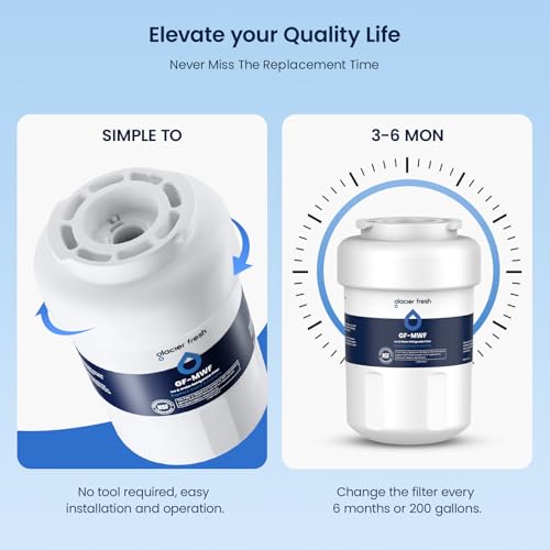 GLACIER FRESH Replacement for MWF Refrigerator Water Filters, SmartWater MWFP, MWFA, GWF, HDX FMG-1, WFC1201, RWF1060, 197D6321P006, Kenmore 9991, 3 Pack - Thumbnail 5