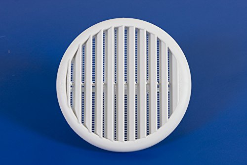 GRIGLIA DI AERAZIONE VENTILAZIONE IN PVC TONDA CON MOLLE diam 55/85 mm