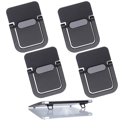 Image of Keyboard Riser, 4Pcs Computer Keyboard Stand for Desk, Laptop Riser with Zinc Alloy Material, Portable Keyboard Feet for Office, Gaming, Watching TV