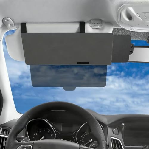 【Materiali Premium】 L'estensione per aletta parasole è realizzata in poliuretano di alta qualità — morbido, impermeabile ed ecologico — e presenta un elastico premium, resistente agli urti e alle alte temperature. Il colore nero blocca efficacemente i riflessi e la luce solare intensa.