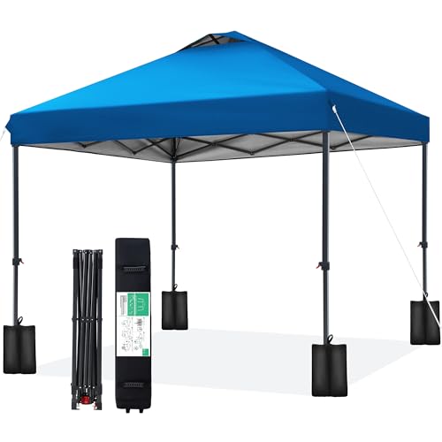 Image of JEAREY 10x10 Pop Up Canopy Tent, Easy Up Outdoor Market Canopy, Royal-Blue