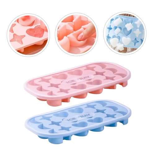 2 Piezas Moldes de Cubos de Hielo de Silicona con Tapa miniatura 7