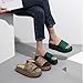 Women's Platform Slide Sandals Comfortable Wedge Espadrille Slides with Cushioned Footbed Fashion Summer Beach Sandals