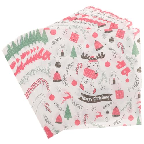 UPKOCH 50 hojas de papel encerado de Navidad para cestas de alimentos, papel de hornear a prueba de grasa, papel de dibujos animados para envolver alimentos para sándwich hamburguesa