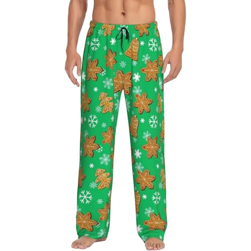 Christmas Orange Cinnamon Mens Pajama Pants Cozy Lounge Baggy Lightweight Pj Pants Lounge Bottoms With Elastic Waist
