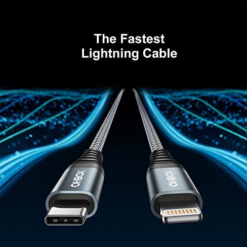 Image of USB C to Lightning Cable [Apple MFi Certified] iPhone Charger 6 FT, 2 Pack | Heavy Duty Nylon Braided iPhone Charging Cord for iPhone 14 13 12 11 X XS XR SE 8 7 6 5, iPad Pro, Air, mini, iPod, AirPods