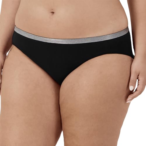 Hanes Women's Just My Size Brief Underwear, Cotton Stretch Brief Panties, Plus Sizes, 5-Pack3