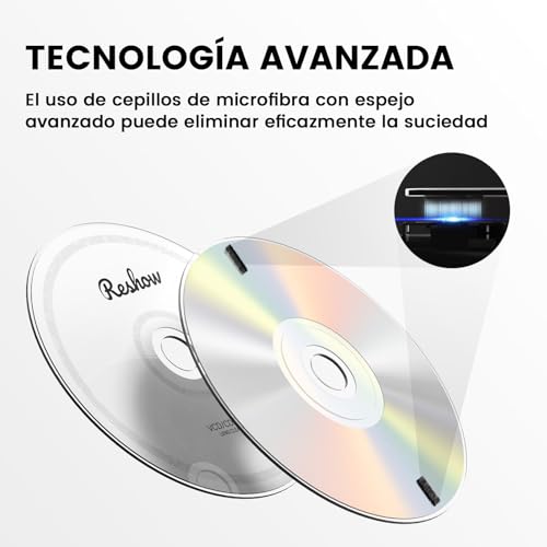 Miniatura 3 de Kit Limpiador De Lentes Láser Reshow Para Reproductores De Cd Y Dvd Sin Rayar La Óptica - Incluye Paño De Microfibra, Disco De Limpieza Y Solución De Limpieza 1 Botella De Fluido De Limpieza
