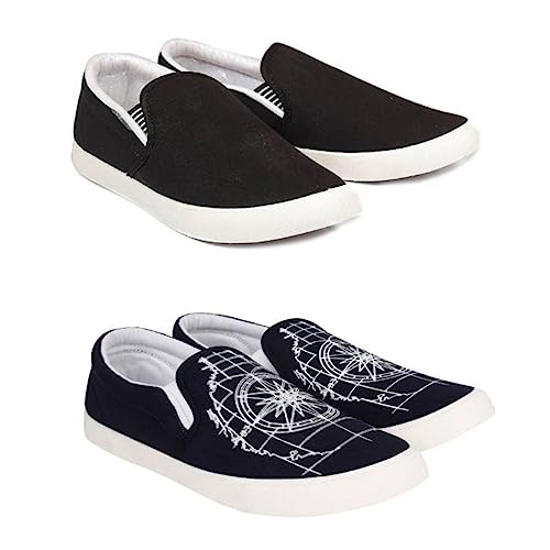 Image of HOTSTYLE Premium Casual Shoes Slip On Sneakers for Men |Combo Pack of 2|176