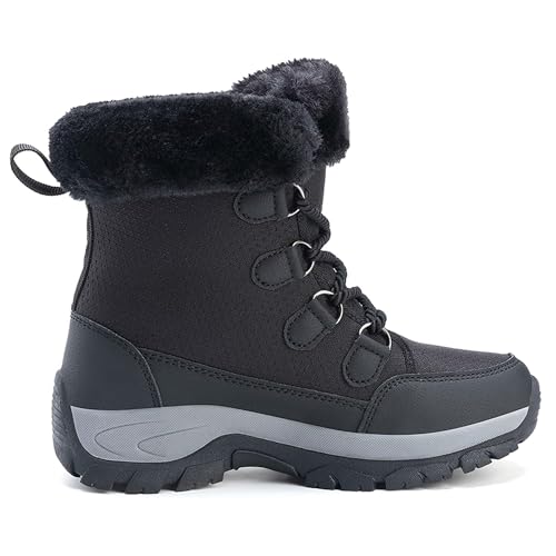 Women's Winter Waterproof Snow Boots Men's Warm Hiking Ankle Boots Anti-Slip And Wear-Resistant Snow Sports Shoes Cold-Resistant Walking Shoes2
