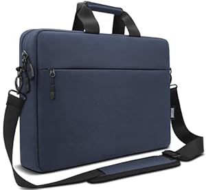 TECOOL Laptop Bag 17 17.3 Inch, Waterproof Laptop Case Sleeve Messenger Bag Briefcase with Shoulder Strap for 17 17.3 Inch Lenovo HP Dell Acer ASUS Notebook Computer Carrying Case, Dark Blue
