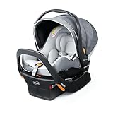 Chicco KeyFit Max Zip ClearLux Infant Car Seat and Base, Rear-Facing Seat for Infants 4-30 lbs., Zip-Open Privacy Shield, Compatible with Chicco Strollers, Baby Travel Gear | Verona/Grey