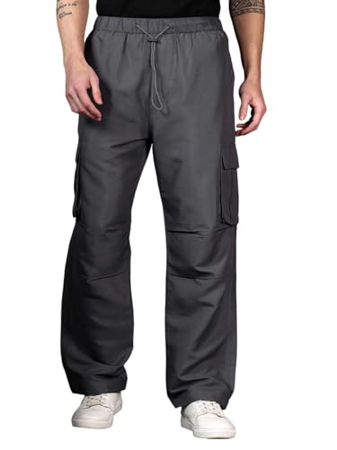 Image of KOTTY Men's Urban Style Relaxed Cargo Pants with Stylish Pockets and All-Day Comfort