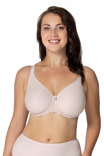 Image of Rosme Women's Unpadded Bra with Molded Cups, Collection Vija, Beige, Size 32B