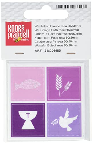 Baier & Schneider GmbH & Co. KG Wachsbild Glaube rosa 60x60mm