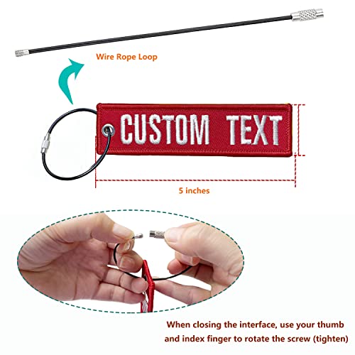 Customzied Luggage Tags for Travel Suitcase,Personalized Travel Suitcases Labels Tags Loops, Embroidery Baggage Tags to Quickly Spot Travel Bag Suitcase,1pc2