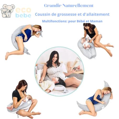 Coussin de Grossesse et d'Allaitement pour Maman et Bébé - XXL - OEKO-TEX - Eco-bébé