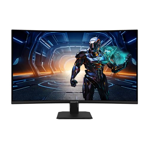 Image of GIGABYTE - GS32QCA - Advanced Version - 31.5 inch VA Curved Gaming Monitor - QHD 2560x1440-180Hz - 1ms MPRT - AMD FreeSync - HDMI, DP - Black
