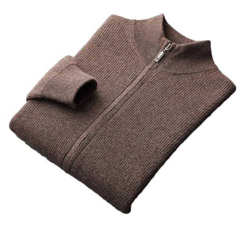 Pull en laine mérinos 100 % pour homme cardigan zippé tricot