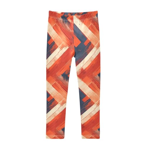 Red Stripes Kids Baby Girls Active Leggings Fashion Full Length Lounge Pants Exercise