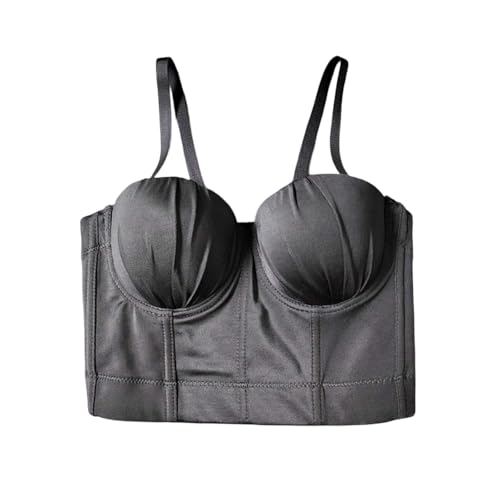 Generisch Corsé de cintura estrecha pequeño -Adolescente lindo corto Fishbone tubo superior ropa debajo de 10 señoras, Negro , 40