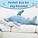 Zctghvy 37 inch Hammerhead Shark Stuffed Animal Giant Soft Plush Shark Toy Realistic Blue Ocean Animal Gift for Kids and Adults