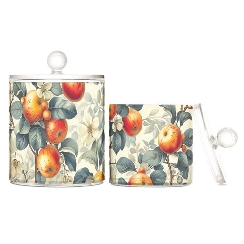 tplaotee Scatole portaoggetti in plastica trasparente con coperchio, per bastoncini di cotone, tamponi di cotone, filo interdentale, confezione da 2