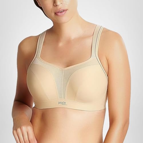 Panache Women's High Impact Underwire Sports Bra Max Support, Moisture Wicking, Heavy Duty Sports Bra for Women|Latte 38G — view 5