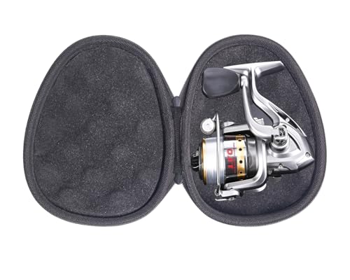 inDomit Hard Protective Travel Case Compatible with Baitcasting/Bater/Giratrio/Raft Reel Fishing Accessories Bolsa de armazenamento