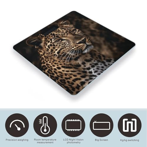 Báscula Digital de Baño con Imagen Leopardo Marrón miniatura 3