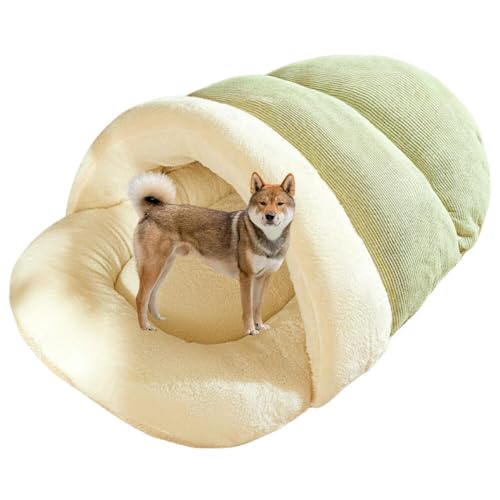 Lifetips 四国犬(Shikoku Inu) ペットベッド 犬猫兼用 冬用 寝袋型 ふわふわ クッション 保温 防寒 洗える 小型犬 中型犬 室内 おしゃれ 北欧風 ソファ ハウス 快眠グッズ 抱っこ感覚 多頭飼い対応 寝具 抗菌 防臭 速乾 低アレ