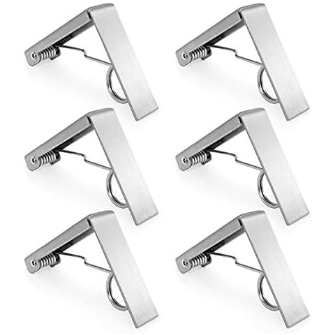 6Pcs ProTensils Stainless Steel Tablecloth Clips Cover