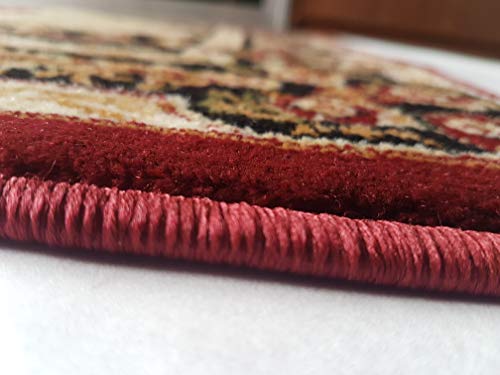 oKu-Tex Webteppich Teppichläufer Brücke "Bidjar" | Orientmuster, Medallion | Farbe: Rot | 60 x 110 cm – Bild 4