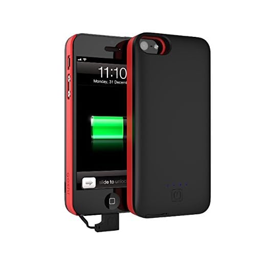 Gosh E91r parallell batteriskal med batteri för Apple iPhone 5 (2 500 mAh) svart/röd