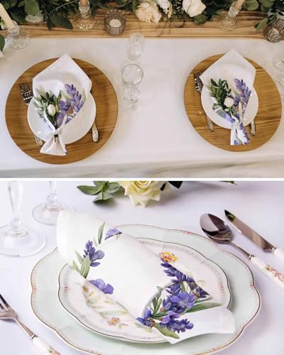 Set de 4 Servilletas de Tela Vintage Morado Ombre miniatura 3