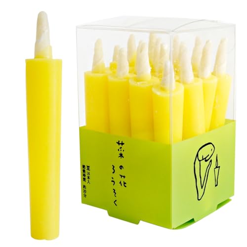 菜の花ろうそく 豆 16本入 キャンドル ろうそく お盆 お彼岸 法事 お供え コンパクト ローソク