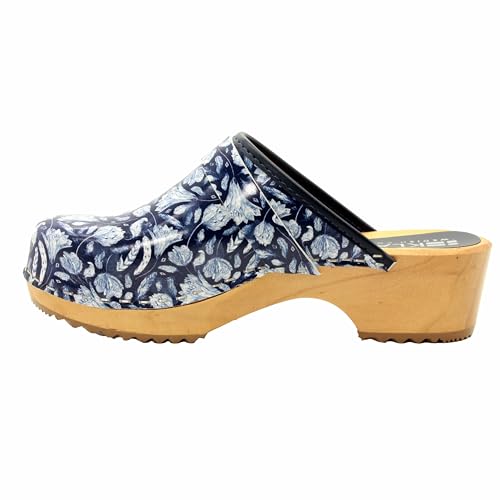 Image of Bjork Maja Wood Open Back Leather Clogs