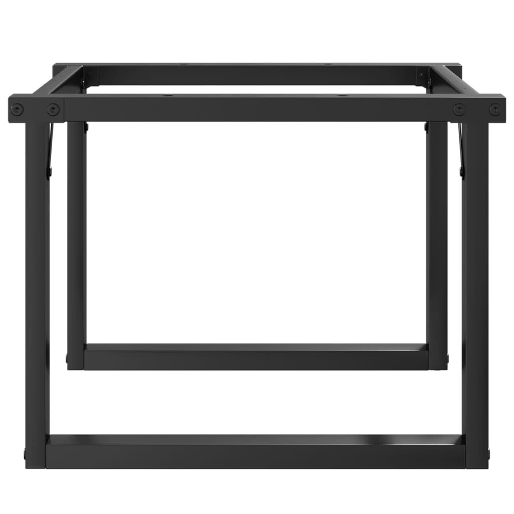 Gambe per tavolo da salotto, struttura O in acciaio, 60 x 40 x 38 cm