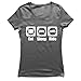 lepni.me T-Shirt Femme Mangez Dormez Roulez Répétez Les Slogans sur Les Motos (M Graphite Multicolore)