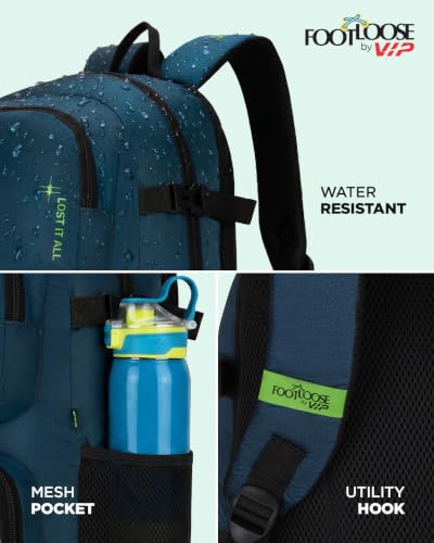 Image of FOOTLOOSE by VIP Kinetic Laptop Backpack for Men & Women | 30 Litre Travel Backpack with 15.6 inch Laptop Compartment | Office, College, School Backpack