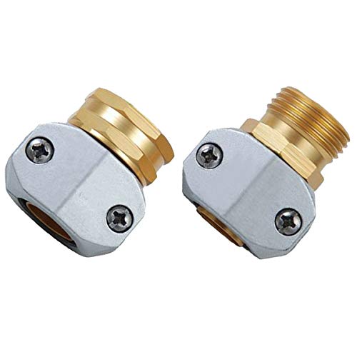 PLG Heavy Dutty Garden Hose Repair Kit,Water Hose Connector Replacement Mender Clamps,Fits All 3 4-inch or 5 8-inch Garden Hose